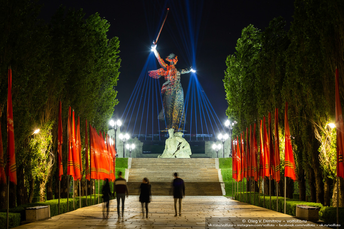 Репетиции акции «Свет Великой Победы» в ночь перед Днем Победы фотография