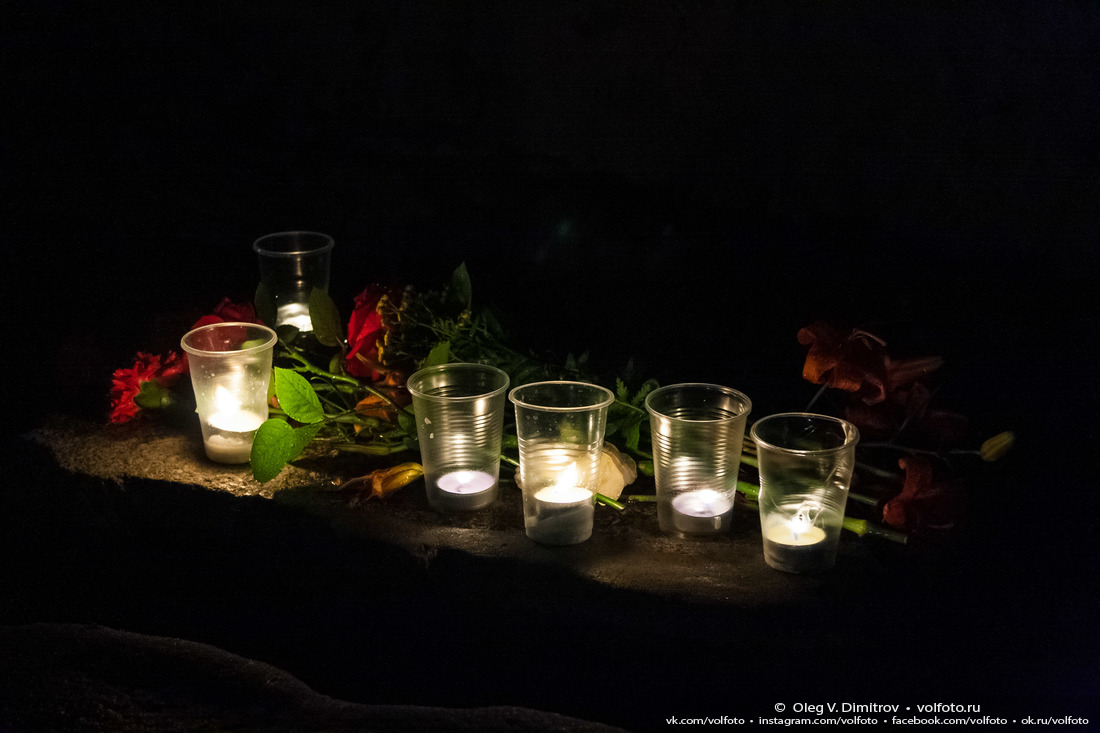 Акция «Свечи памяти» на Мамаевом кургане фотография