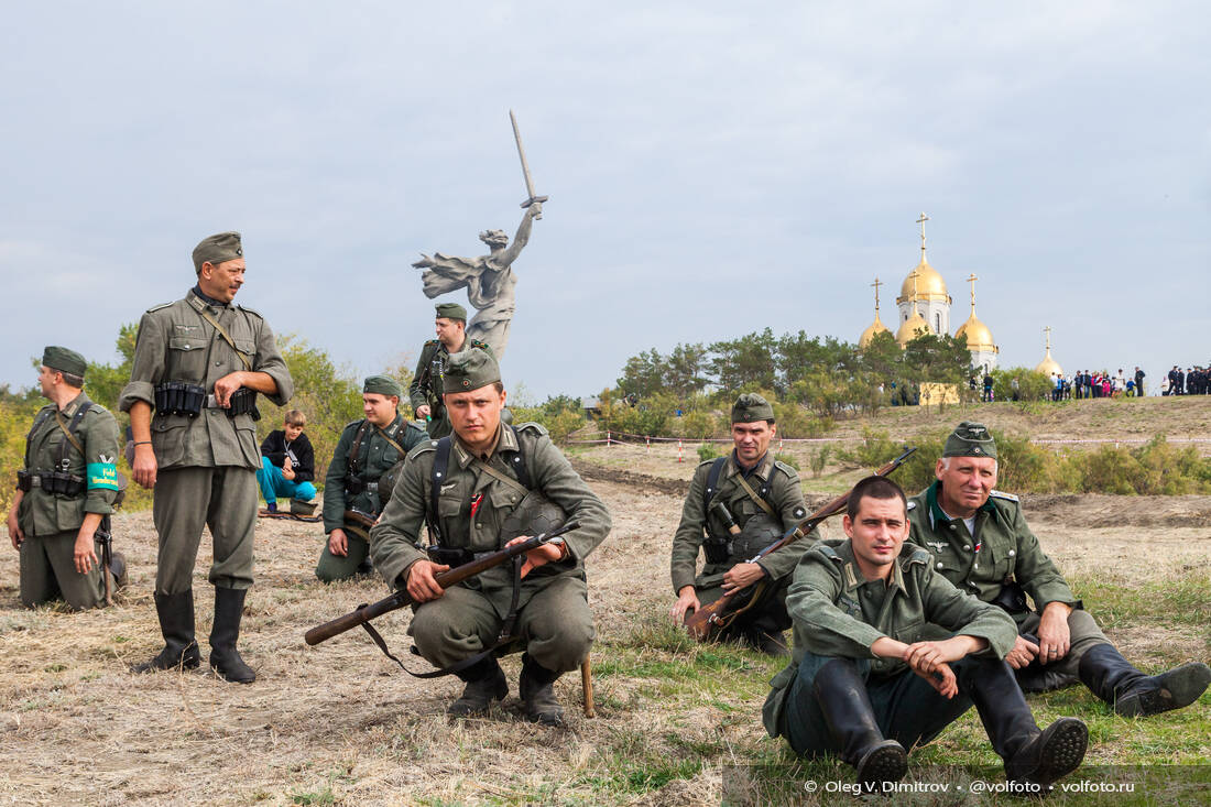 Военно-историческая реконструкция на Мамаевом кургане фотография