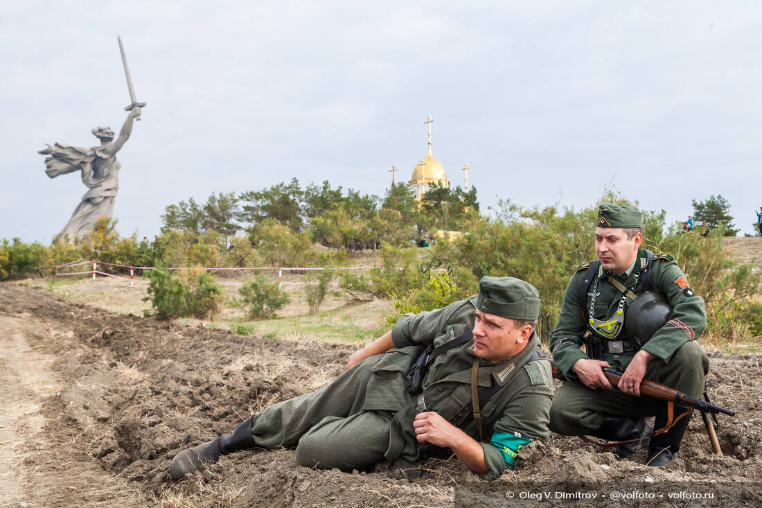 Военно-историческая реконструкция на Мамаевом кургане фотография
