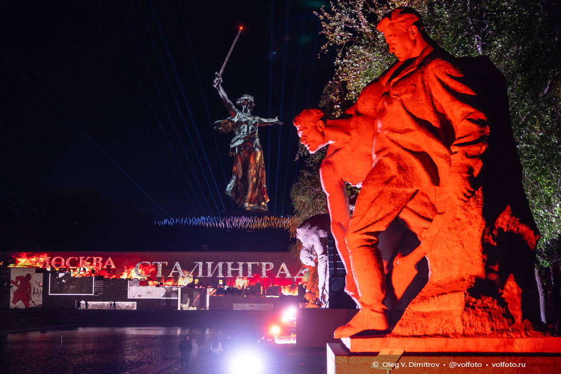 Репетиция акции «Свет Великой Победы» на Мамаевом кургане фотография