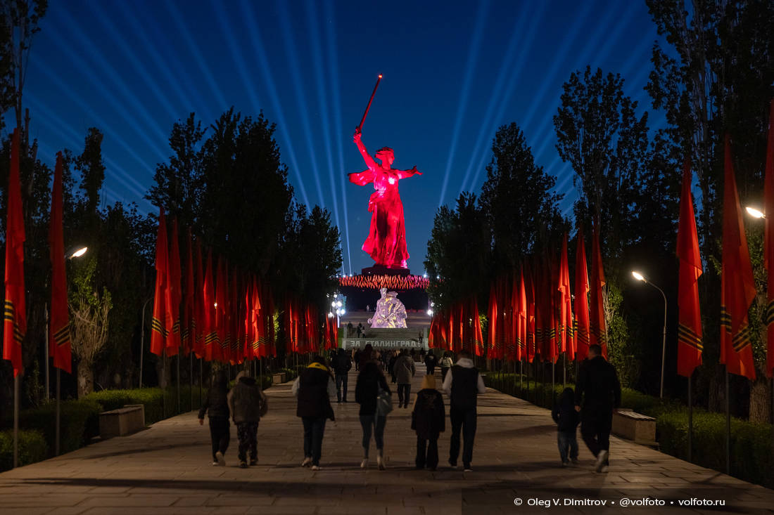 Репетиция акции «Свет Великой Победы» на Мамаевом кургане фотография