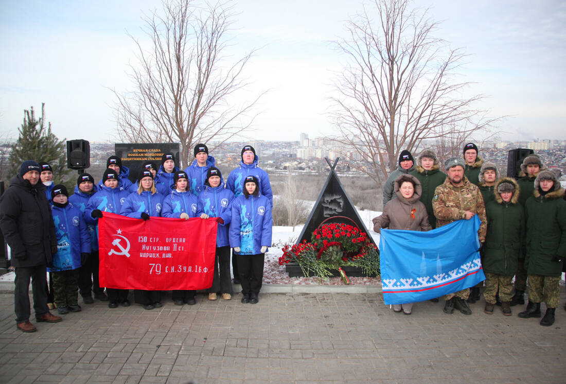 Открытие памятного знака «Ямальским солдатам – защитникам Сталинграда» на Мамаевом кургане фотография