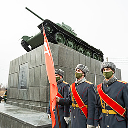 Танк «Челябинский колхозник» торжественно открыли после реставрации