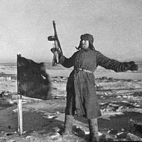Мамаев курган во время Сталинградской битвы